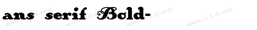 ans serif Bold字体转换